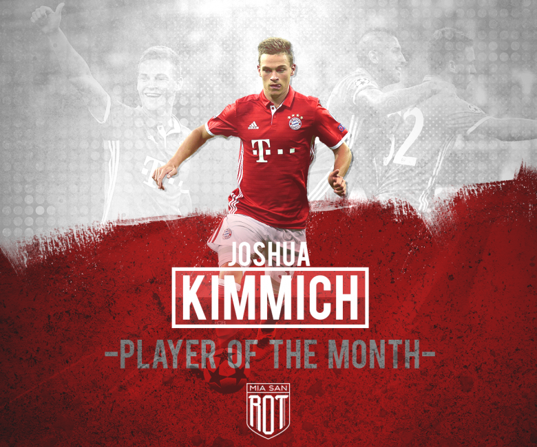 Congratulations to Joshua Kimmich, the first Miasanrot player of the month. (Visual: Michael Boeck)