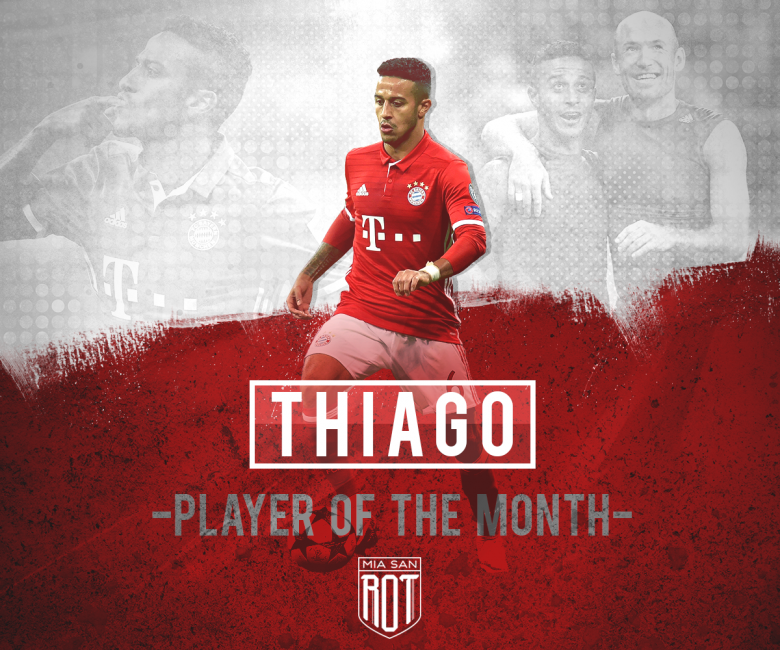 Congratulations to Thiago, Miasanrot's player of the month. (Photos: Christof Stache, Alexander Hassenstein / Getty Images | Visual: Michael Böck)